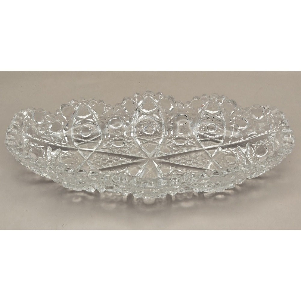 Vintage Serving Dishes Clear Cut Crystal Featuring Star Of David & Pinwheel B#27 - Picture 9 of 15